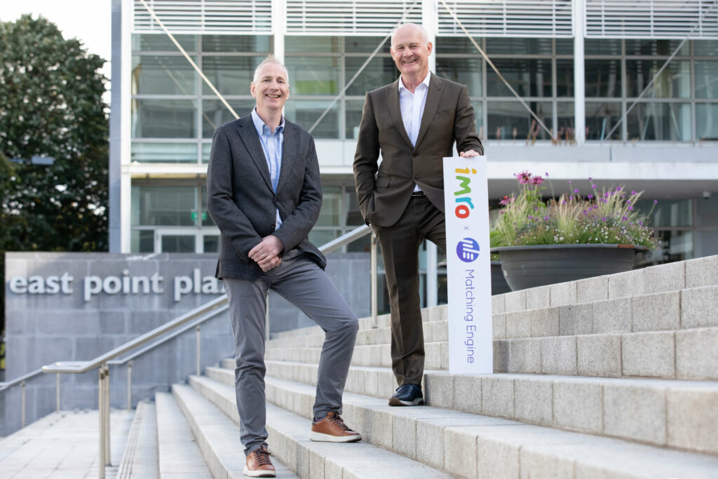 John Corley, CEO of Spanish Point Technologies (Left), pictured with Victor Finn, CEO of Irish Music Rights Organisation (Right)